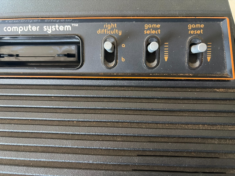Atari CX-2600 Video Game Console 2 Joysticks RF Coax Connector 16 Games UNTESTED gallery