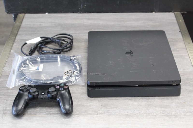 Sony PlayStation 4 Slim PS4 500GB Black Console CUH-2015A with Black Controller