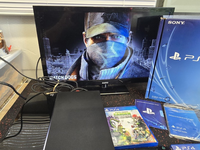 Sony PlayStation 4 500GB Jet Black Console + 2 Controllers & Original Box PS4 gallery
