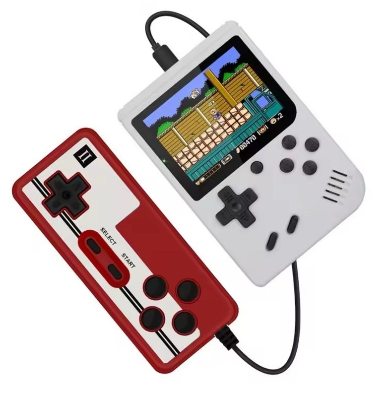 White Retro 8-Bit Handheld Game Console💫Game Box + | 400 in 1 | 2 Player
