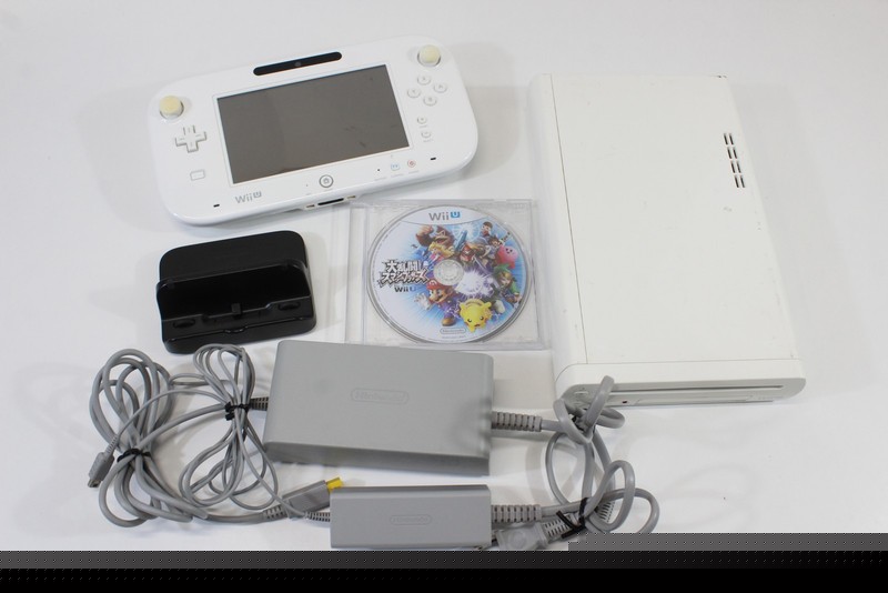 Nintendo Wii U White Console 32GB AC Gamepad Stand Charger NTSC-J Japan TESTED10