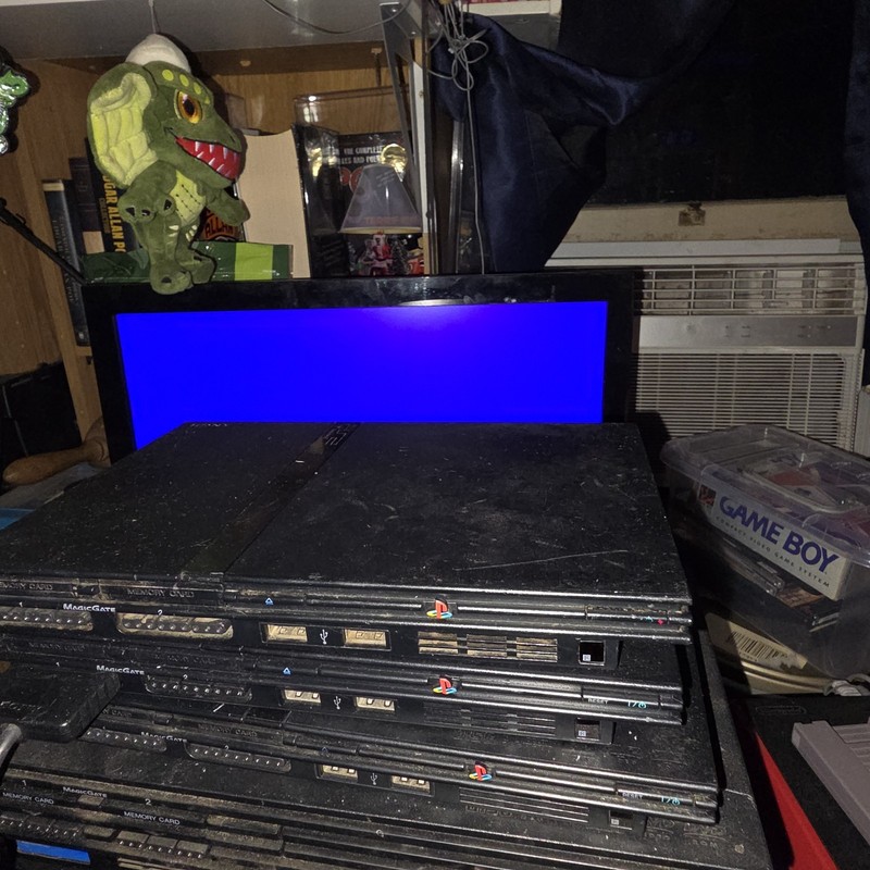 Sony PlayStation 2 Slim Launch Edition Charcoal Black Console Working Unit