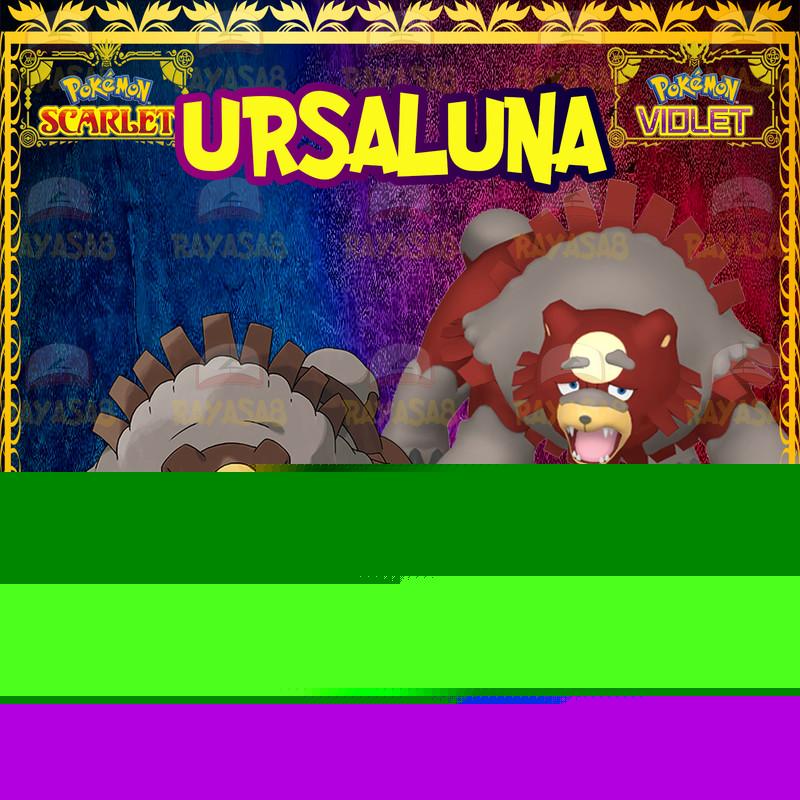 Pokemon Scarlet & Violet Ursaluna 6IV Alpha 🌟Shiny🌟 & Non Shiny Home