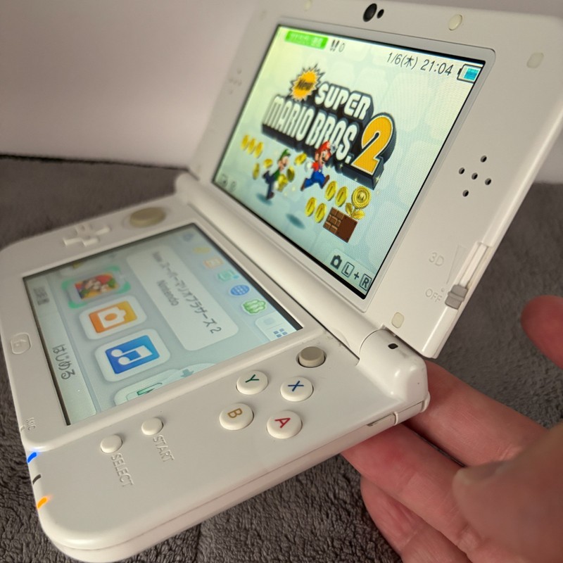【Excellent5】Dual IPS NEW Nintendo – white rare 3DS LL XL Gmae Console From Japan