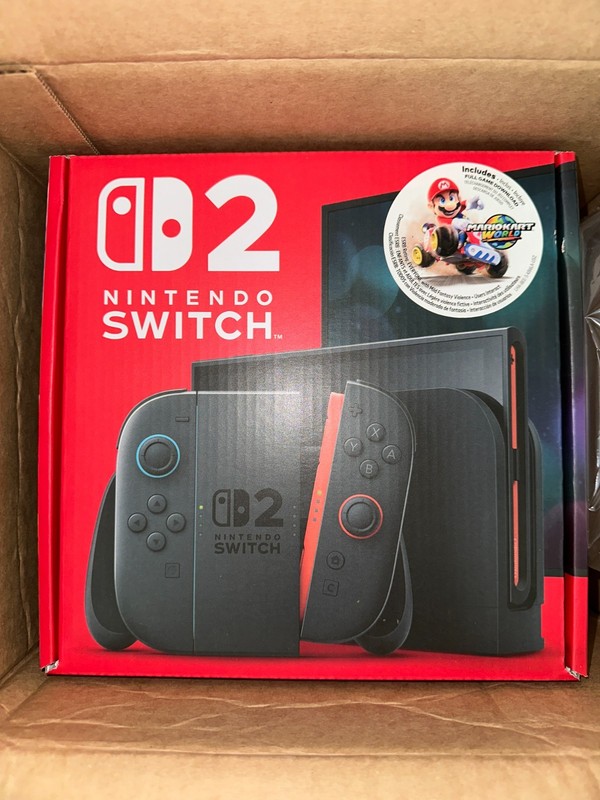 FIRST DAY Nintendo Switch 2 Mario Kart Bundle + 12 Month Nintendo Online - NEW