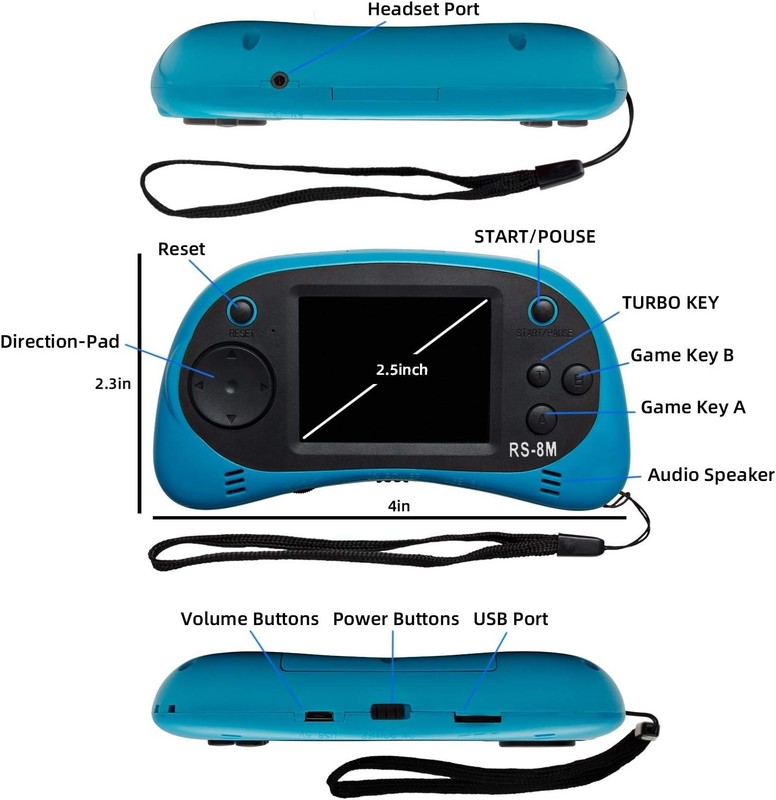 Kids 2.8-Inch Handheld Video Game Player - 220 Games for Travel Fun gallery
