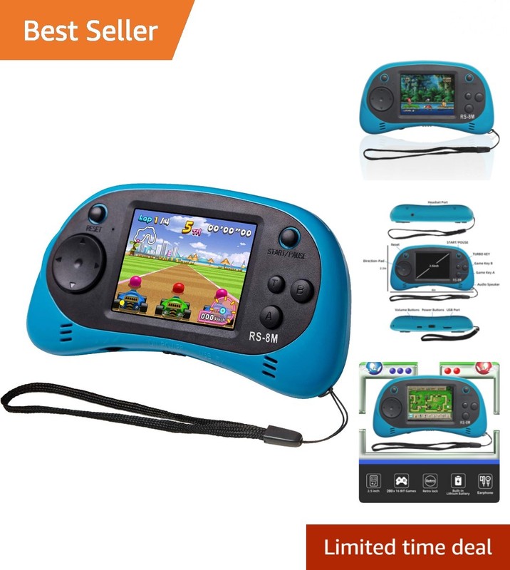 Kids 2.8-Inch Handheld Video Game Player – 220 Games for Travel Fun