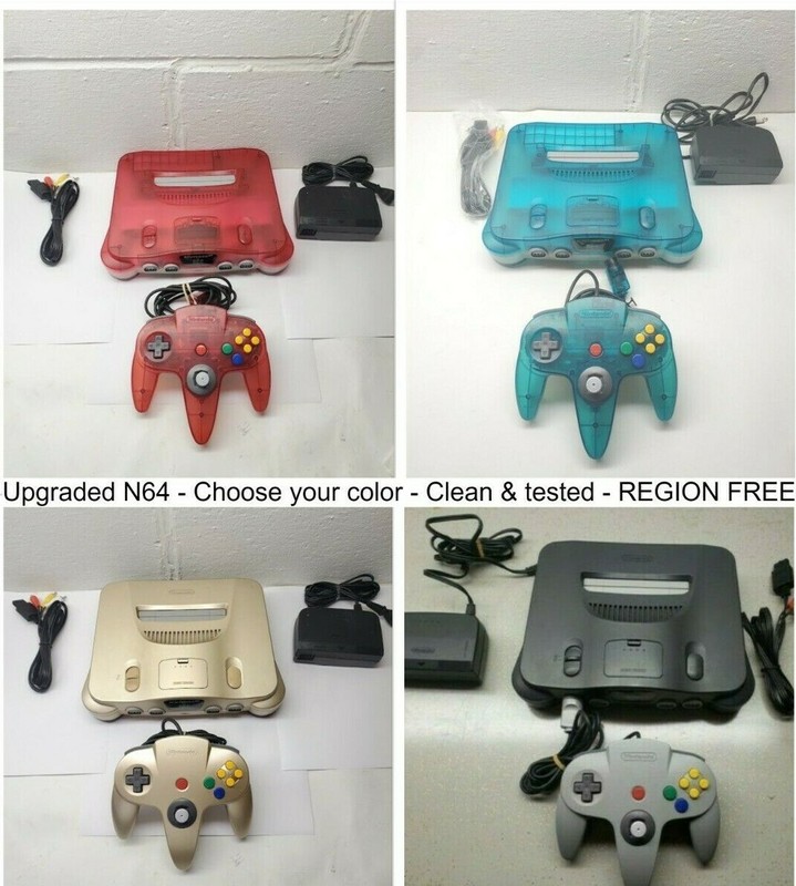 Upgraded N64 Console Choose the Color Official Nintendo Remotes 100% AUTHENTIC