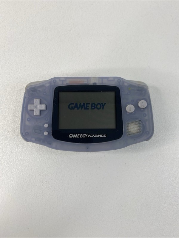 Nintendo Game Boy Advance Console System Clear Glacier TESTED AUTHENTIC