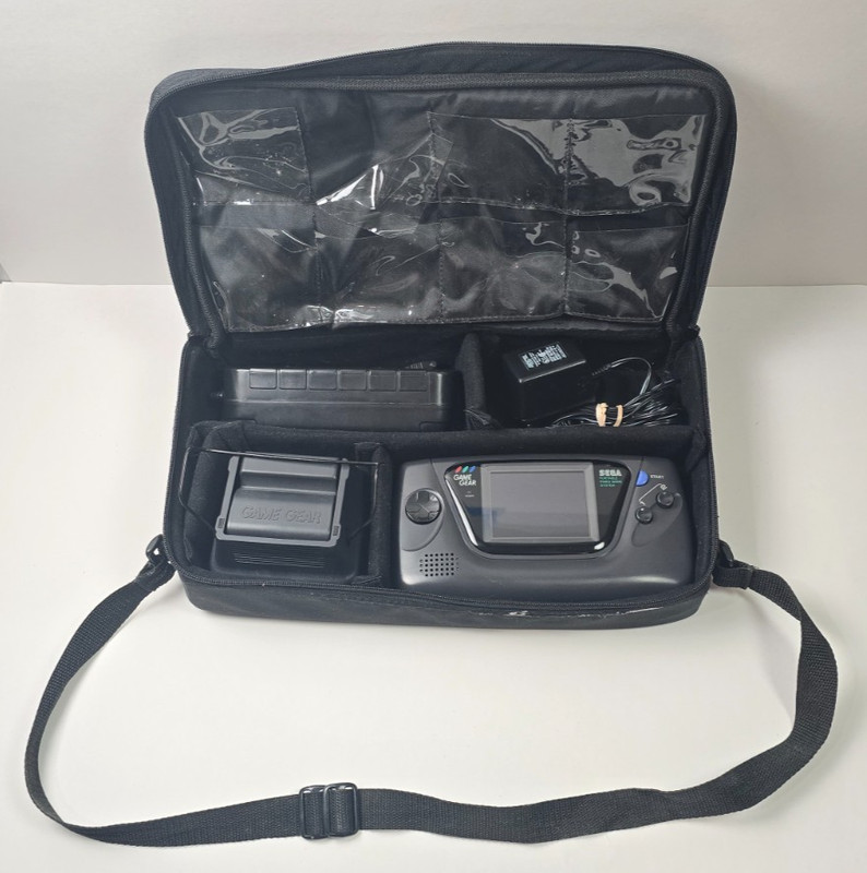 SEGA Game Gear Handheld System + Case, Charger, Battery Pack, Wide View – Tested