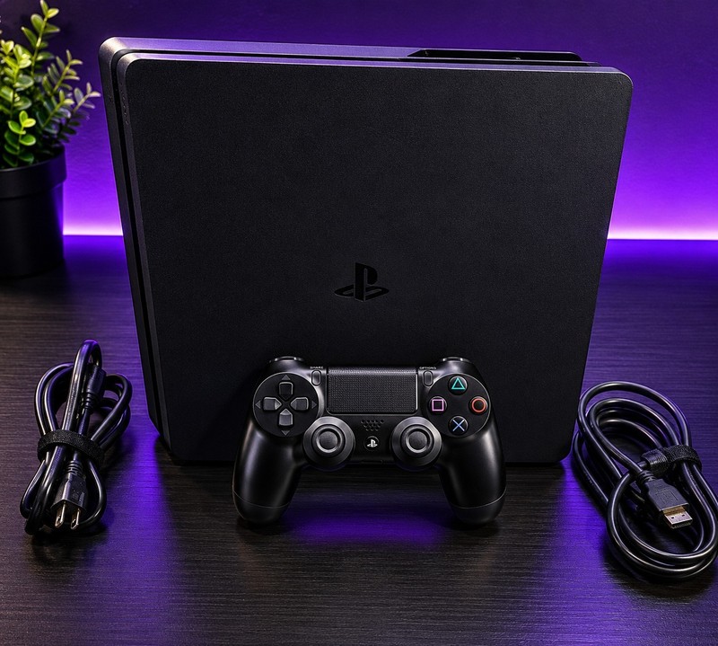 Sony PlayStation 4 PS4 Slim 1TB Digital Console W/ Controller & Cords Tested