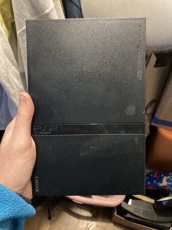 Sony PlayStation 2 Slim Launch Edition Black Console (SCPH-75001CB) FOR PARTS