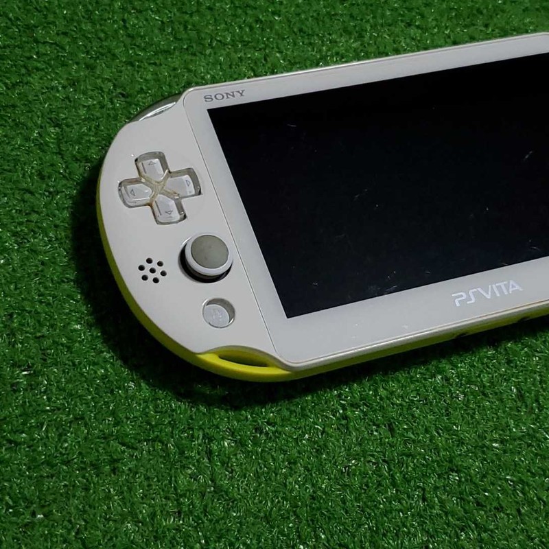 【Good】SONY PS Vita Wi-Fi Console PCH-2000 ZA13 White/ Lime Green Console Only FS gallery