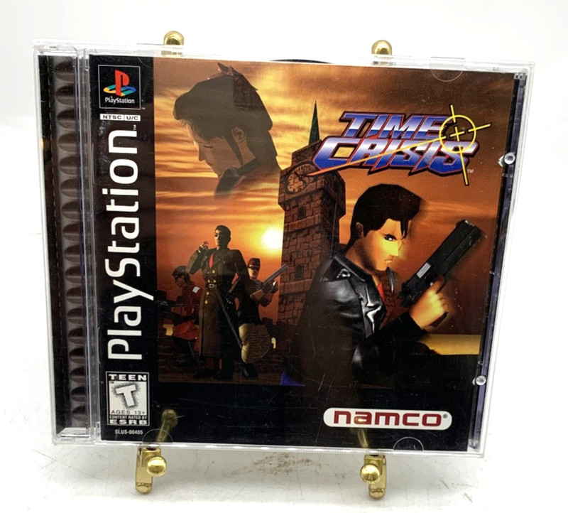 Time Crisis 1 (Sony PlayStation 1 PS1, 1997) w/ NAMCO Gun Con Light Gun gallery