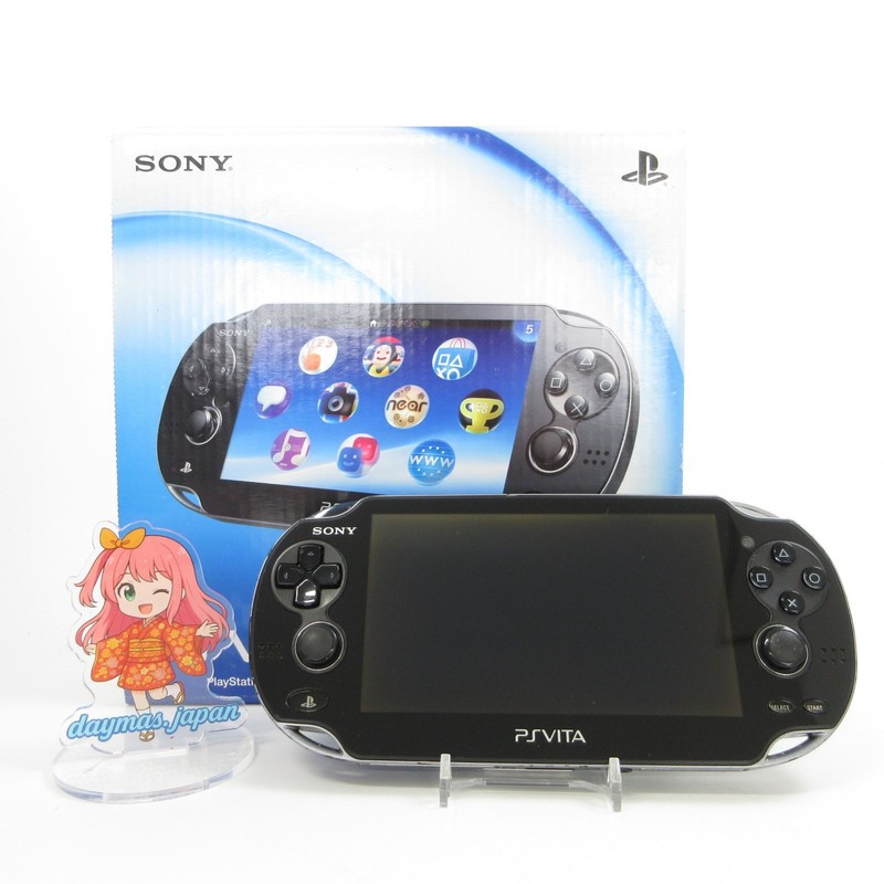 【Excellent】Sony PS Vita PCH-1000 Crystal Black Wi-Fi Model Console #DEN0524/01