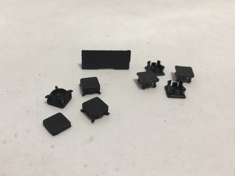 Full Rubber Feet / Plastic Screws Cap Kit For PS3 Slim – Black 9 Pieces