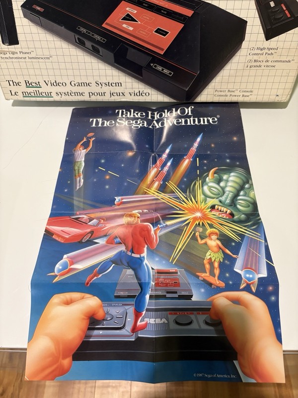 Sega Master System Console Complete in Box CIB - Tested & Works With 5 Games gallery