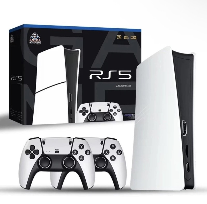 RS5 TV Game Console Dual Stick Wireless Controller Game 20000+64GB two Joysticks gallery