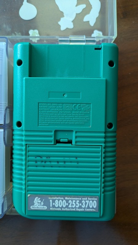 1997 Color Game Boy Handheld Green With Case And Five Games gallery