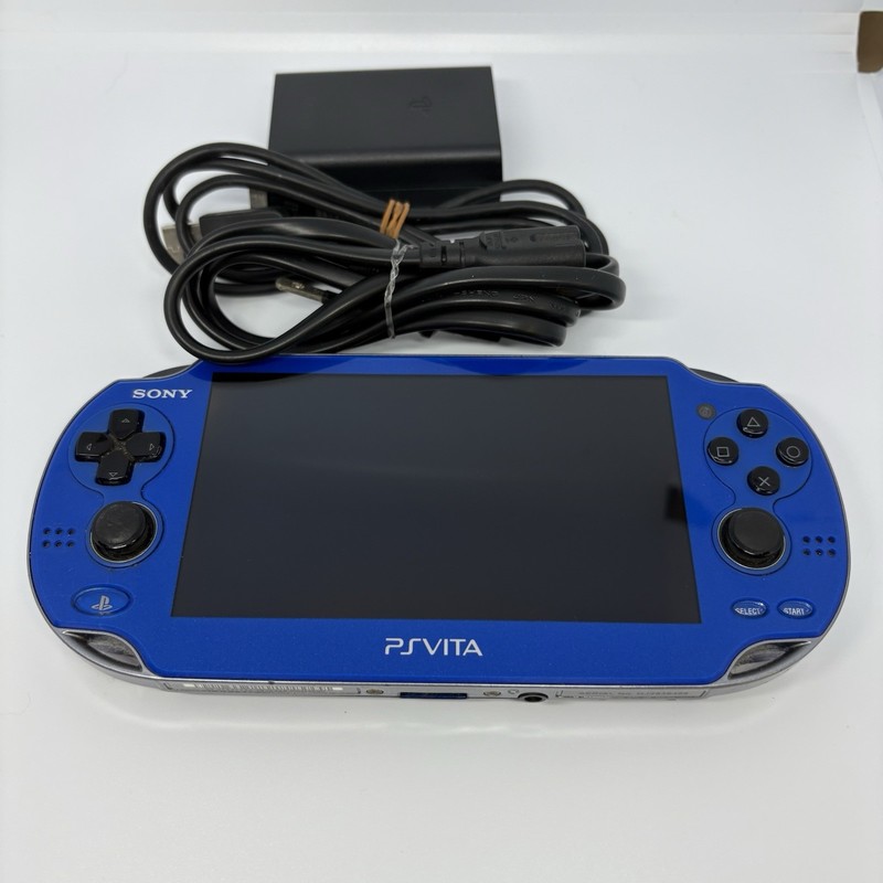 [SONY Playstation PS Vita PCH-1000 Console Sapphire Blue w/ Charger