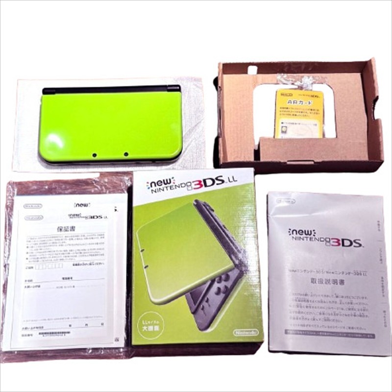 Nintendo NEW 3DS LL XL Lime Green Black Color Console Box Manual Mint gallery