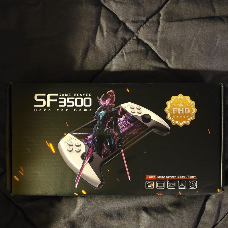 SF3500 Handheld Console 5" IPS FHD Display Black OTG TYPE-C AUX Portable System