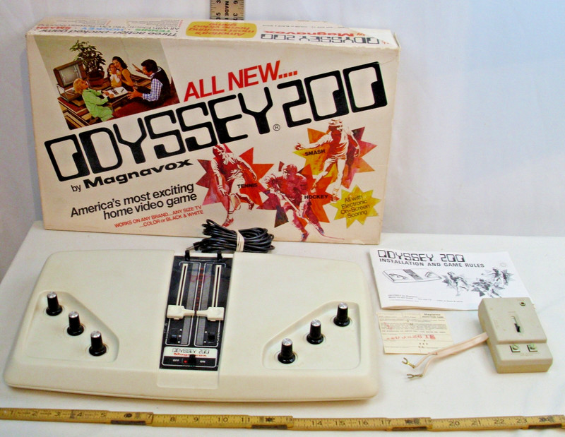 MAGNAVOX ODYSSEY 200 VIDEO GAME SYSTEM 1975 BOXED