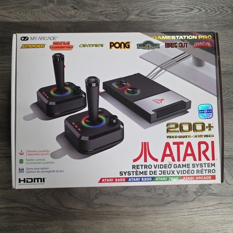 Atari Retro Video Game System with 200+ Games, Wireless Joysticks NIB