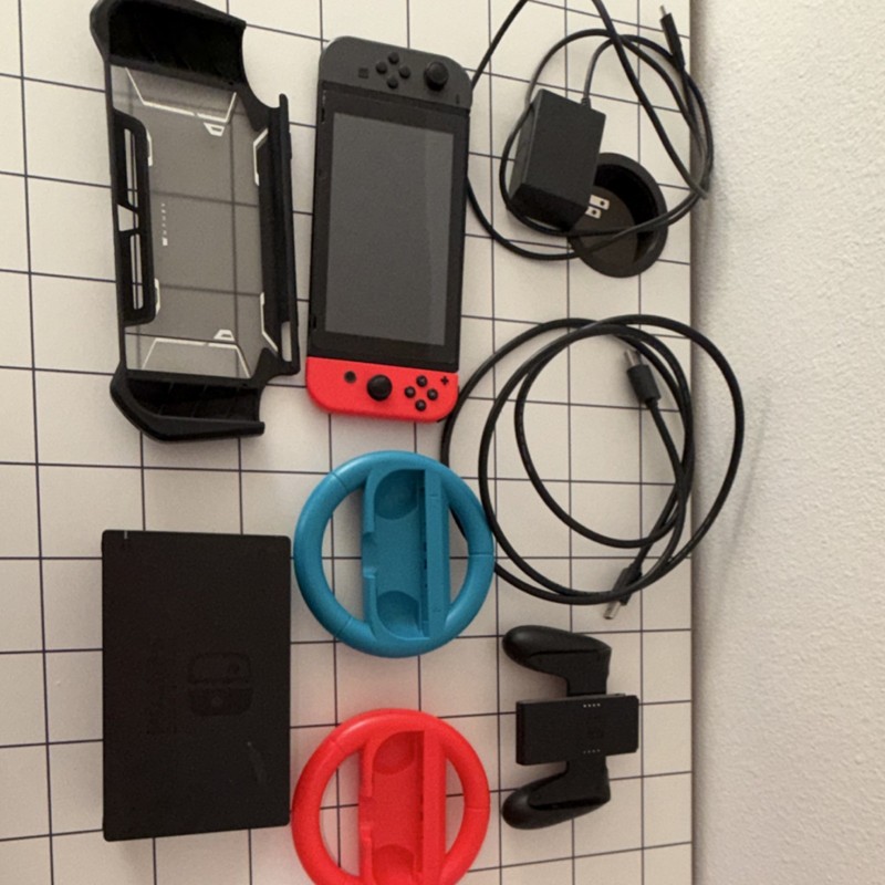 Nintendo Switch Console Black Red Blue Dock, charger etc… (READ DESCRIPTION)…