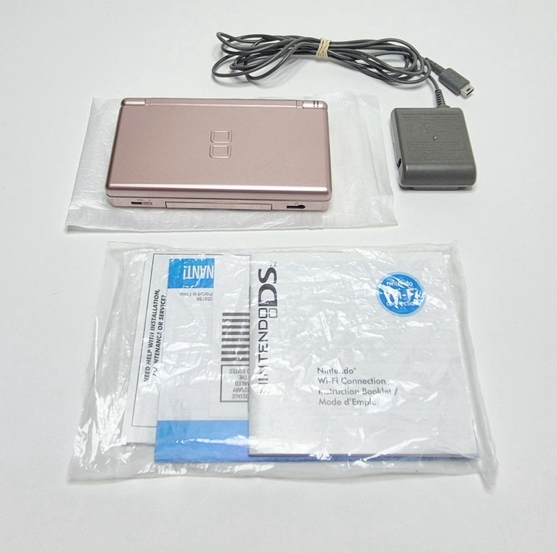 Nintendo DS Lite Pink Metallic Rose Cib Complete W/ Manuals Mint Condition gallery