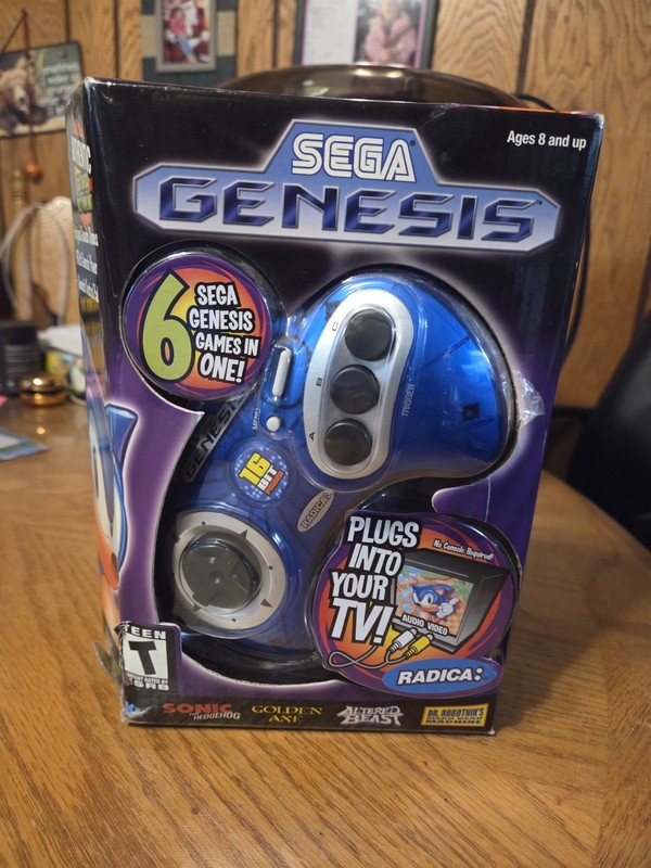 Sega Genesis Radica Plug and Play 6 Games In One Sonic The Hedgehog System New
