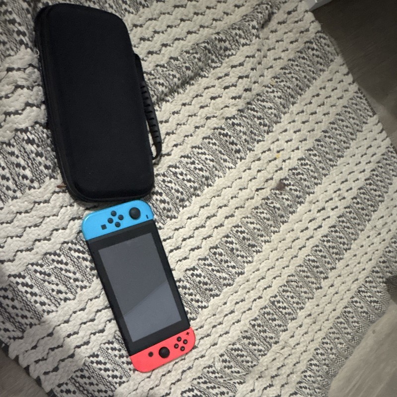Nintendo Switch Console Handheld System Neon Blue/Neon Red Joy-Cons Case