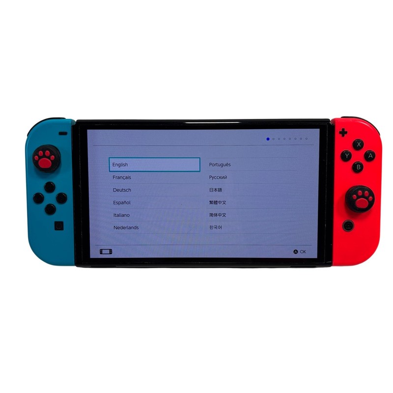 Nintendo Switch OLED Model HEG-001 64GB Neon Blue/Neon Red Game Console – 4644