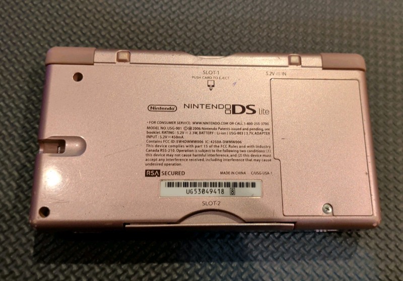 Nintendo DS Lite Metallic Pink Rose Console ONLY; Tested & Works. gallery