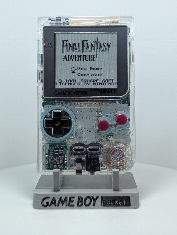 Nintendo Gameboy Pocket w/ IPS Screen, Amp & Speaker – Transparent | Read Desc.