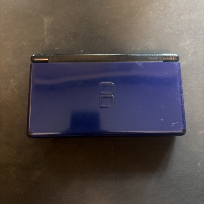 Nintendo DS Lite Handheld Console – Enamel Navy with metal case and charger