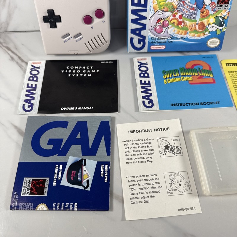 Nintendo Game Boy Launch Edition Handheld System Console DMG-01 & Super Mario 2 gallery