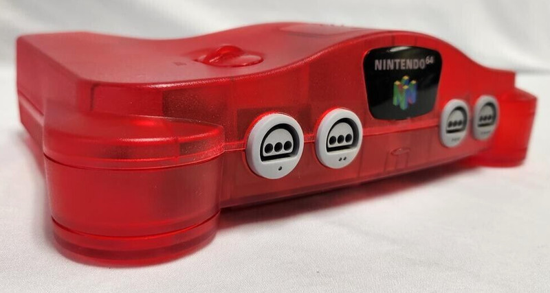 Vtg N64 Funtastic Watermelon Translucent RED Nintendo-64 Gaming Console System A gallery