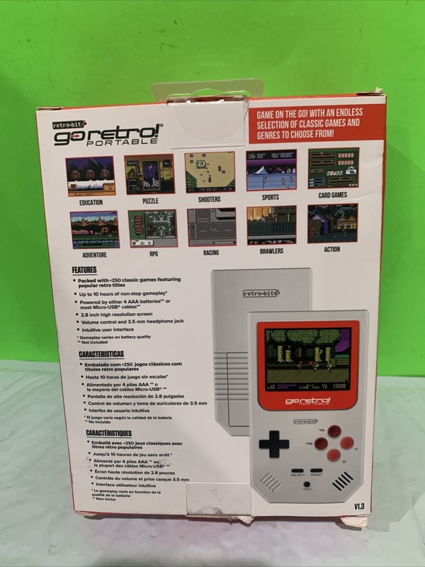 Retro-Bit Go Retro Portable V1.3 Game Player With 250+ Classic Games TETRIS) gallery