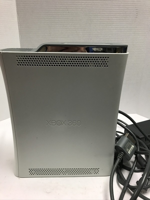 MICROSOFT XBOX 360 CONSOLE White NO CONTROLLER With CORDS, Port Won’t Stay On