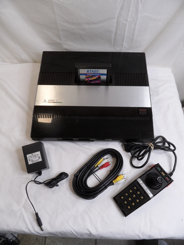 Atari 5200 4 Port Console AV Composite, Power Mod, Working Controller, Game