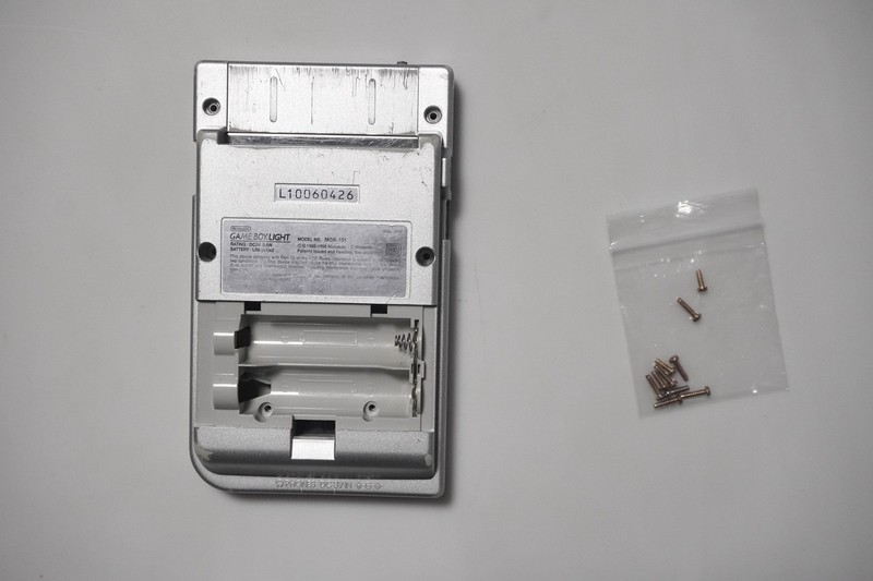 Nintendo Gameboy Light used housing shell silver color see pictures gallery