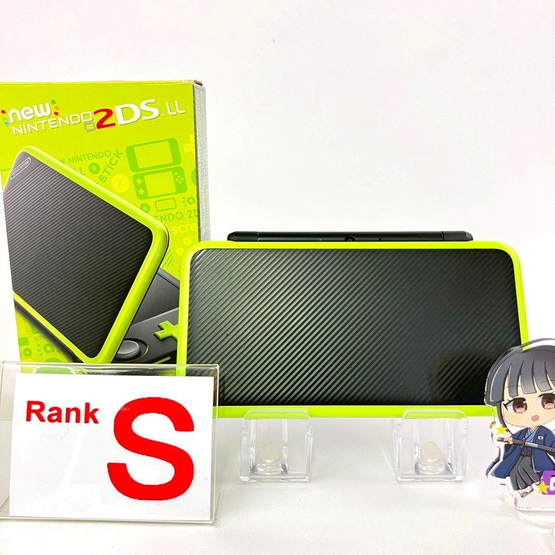 Nintendo new 2DS XL LL Lime Green x Black Console Boxed S Rank Japanese Only 803