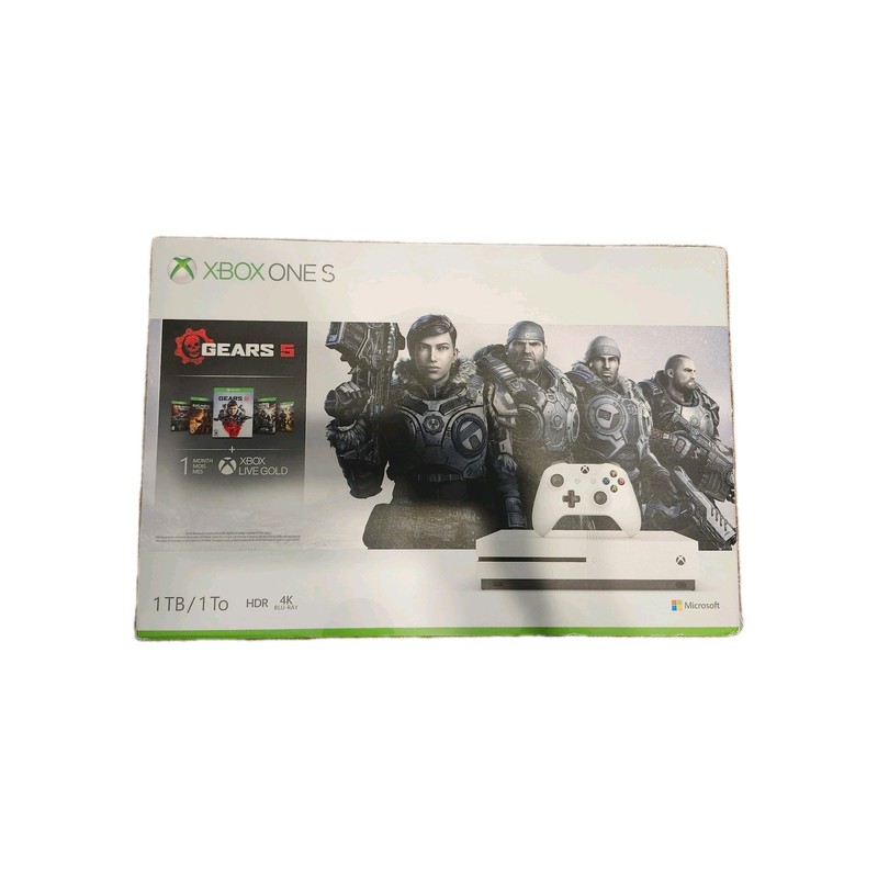 Microsoft Xbox One S 1TB Gears 5 Console Bundle White Unopened Factory Sealed