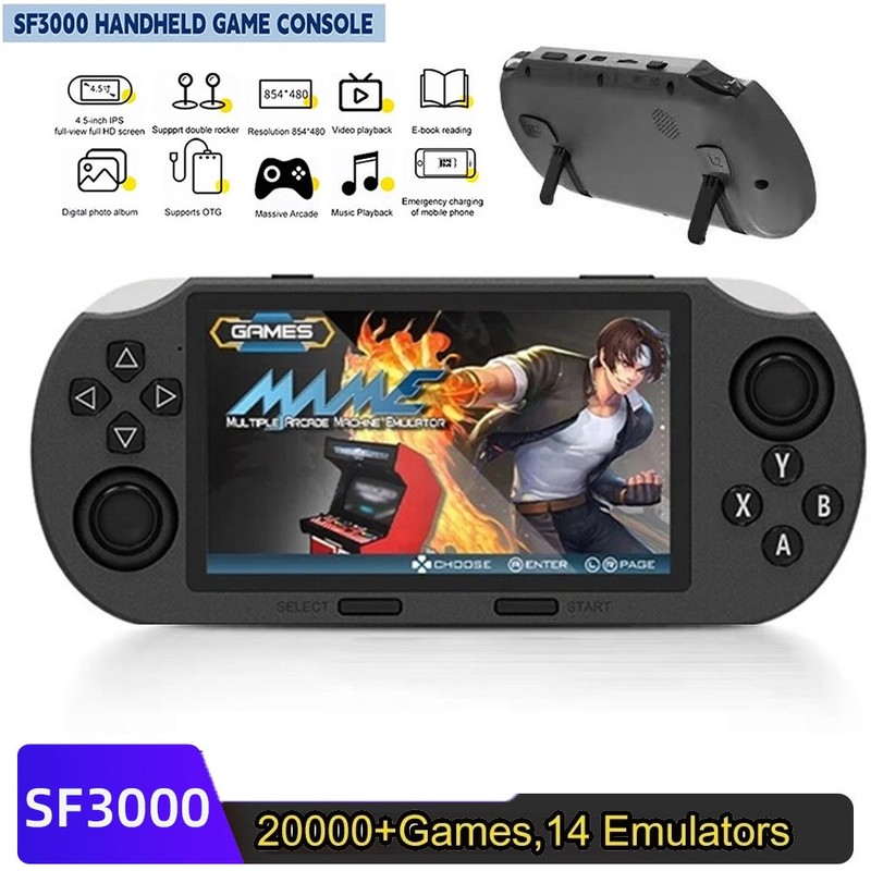 SF3000 Retro Game Handheld Console IPS Player Emulator 4.5 Inch With 20000 Games