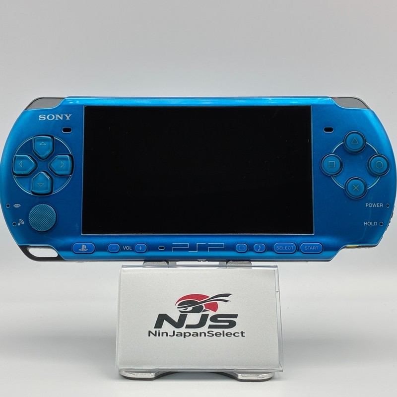 Sony PSP-3000 Vibrant Blue Japan Import w/ New Battery USB-C connector 4GB MS