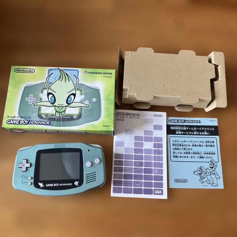 Gameboy Advance CELEBI GREEN Console AGB-001 Boxed Nintendo Japan Used gallery