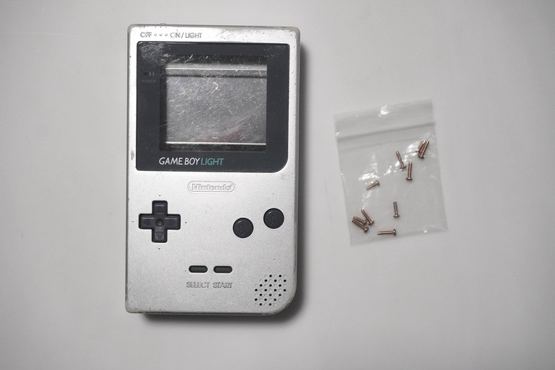 Nintendo Gameboy Light used housing shell silver color see pictures