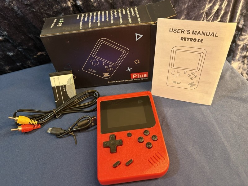 Retro FC Plus Retro FC Handheld Game Console 3.0″ LCD Red TV Out