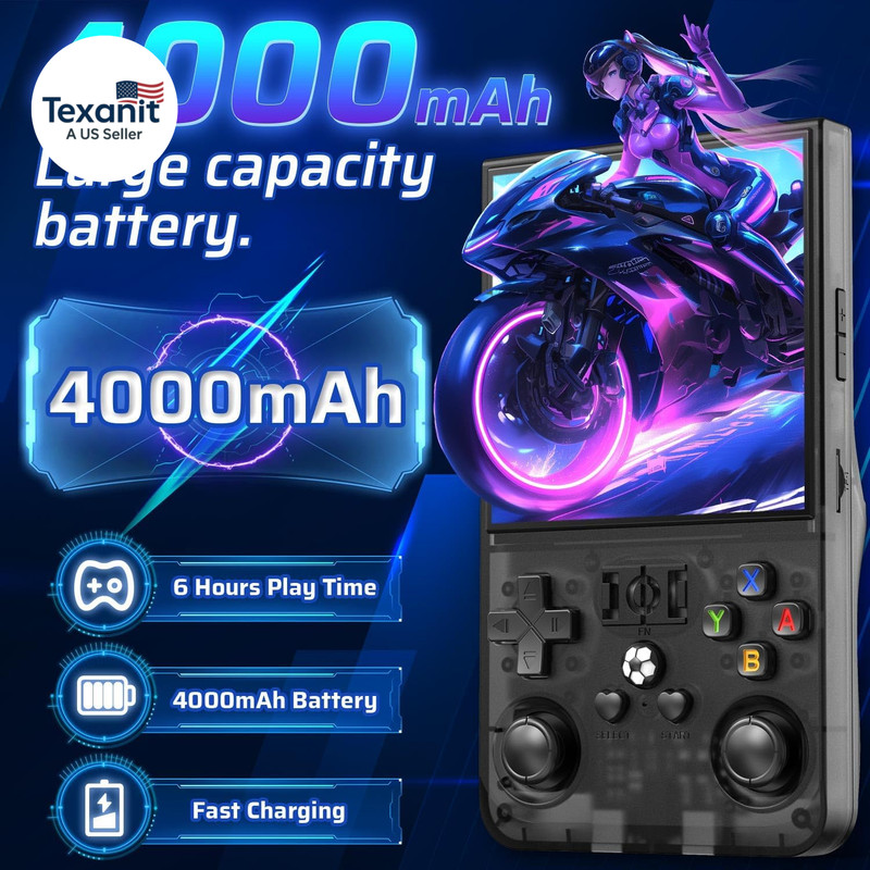 R36MAX Retro Handheld Game Console, 4.0 Inch IPS HD Screen Portable Retro Gaming gallery